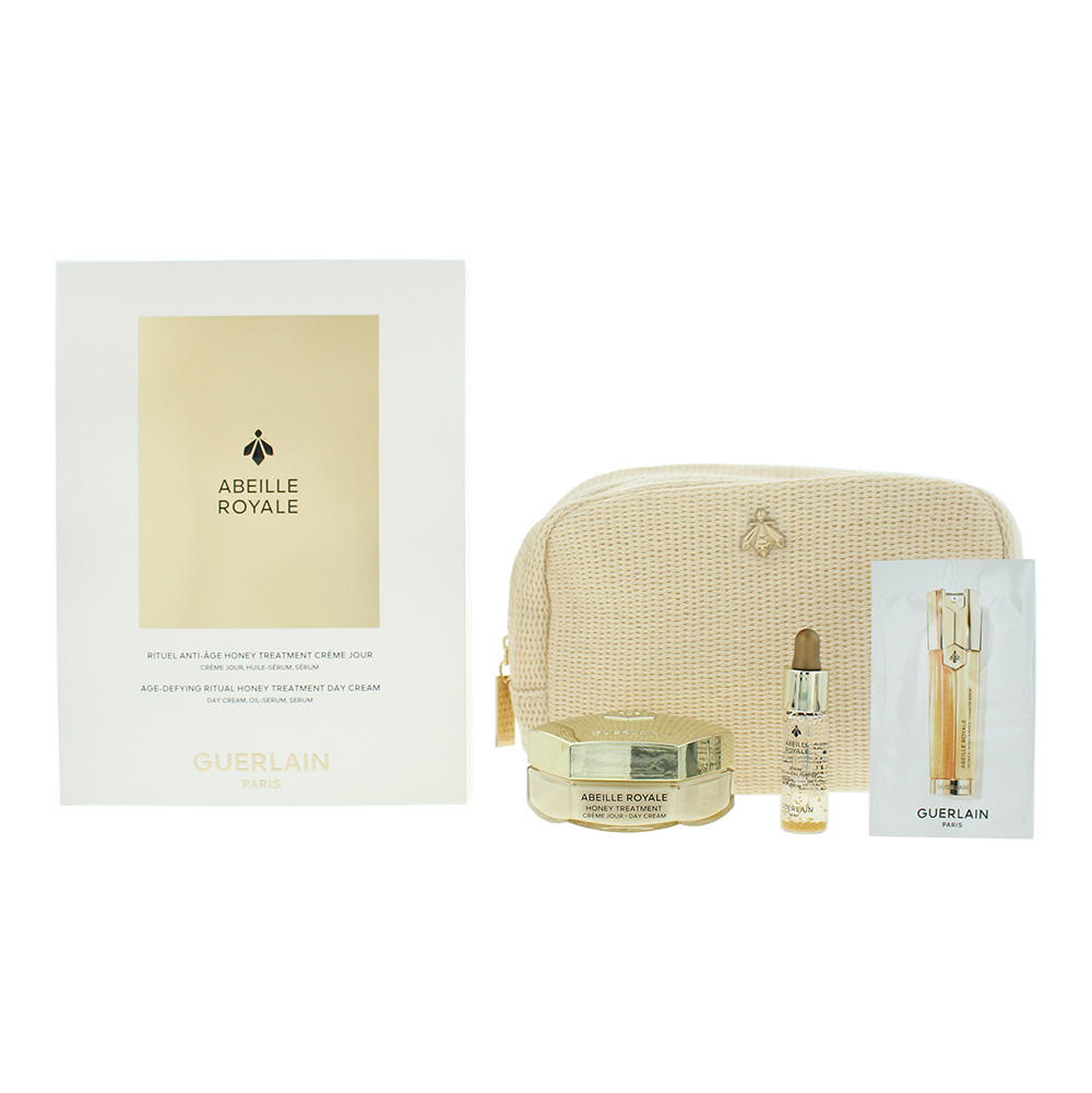 Guerlain Abeille Royale 3 Piece Gift Set: Day Cream 50ml - Water Oil Serum 5ml - Renew Repair Serum 7 X 0.6ml