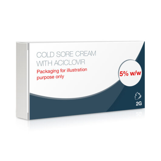 Cold Sore Cream Tube With Aciclovir 5% 2g