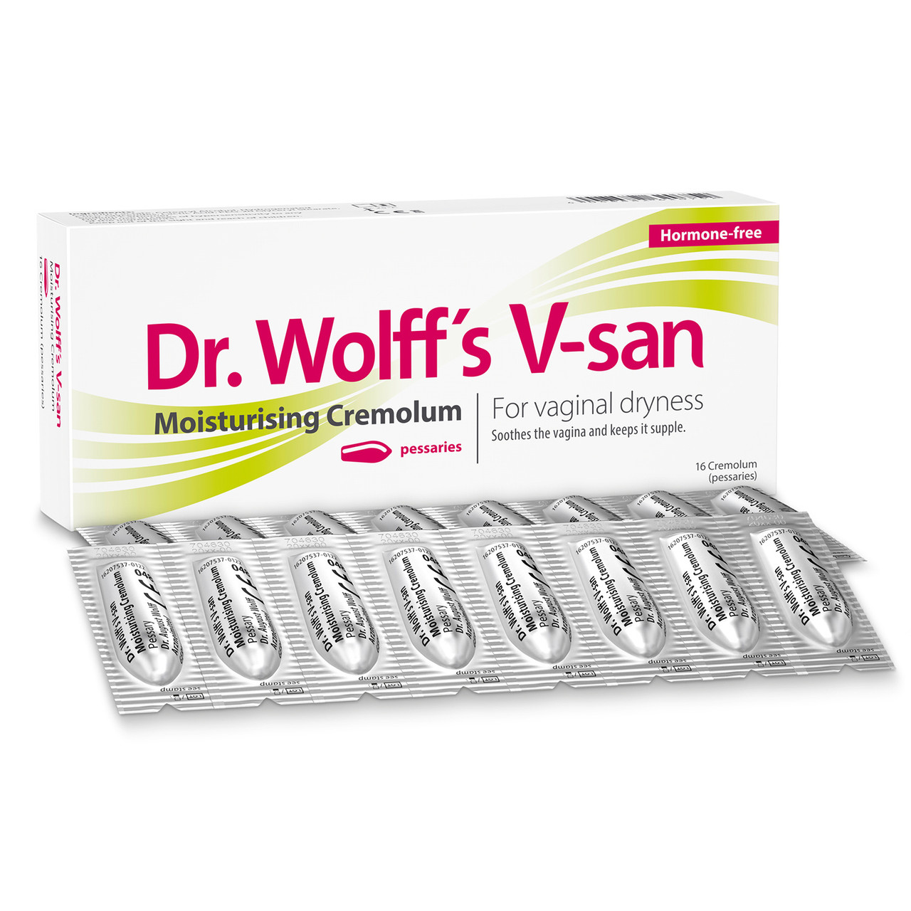 Dr Wolff's V-san Moisturising Cremolum 16 Pessaries