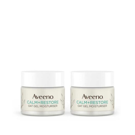 Aveeno Face Calm And Restore Oat Gel Moisturiser Duo Bundle