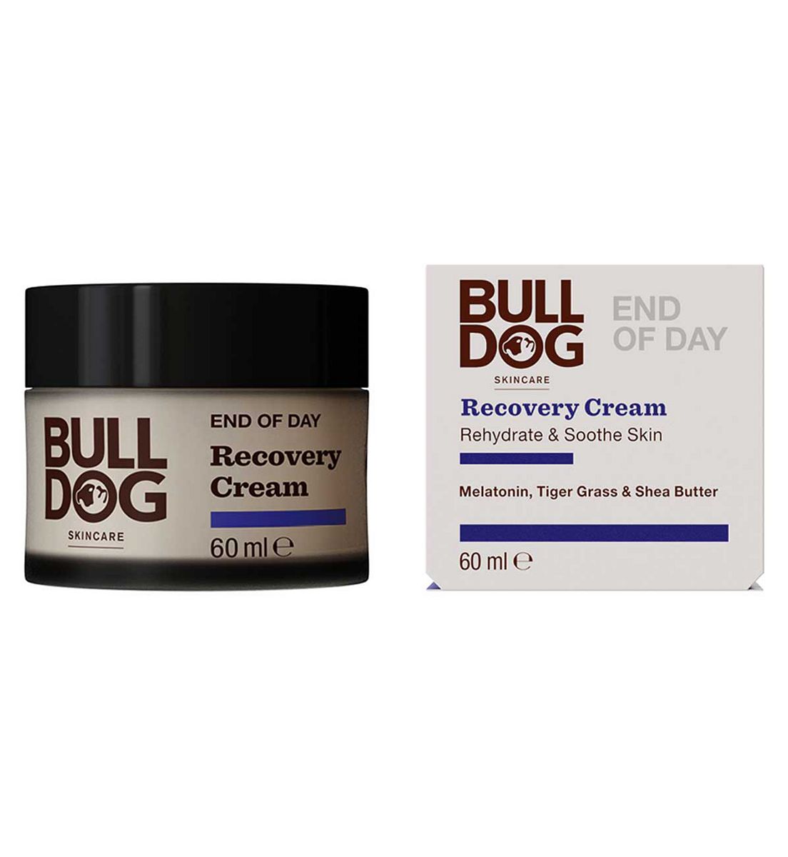 Bulldog Skincare End Of Day Recovery Cream For Men, Men's Face Cream, 60ml