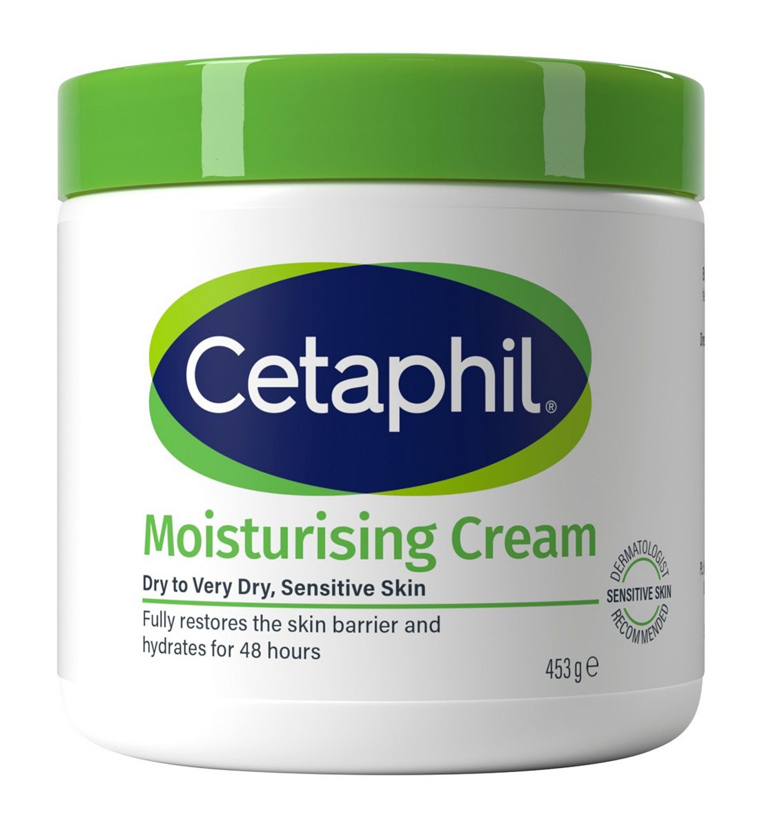 Cetaphil Moisturising Cream 453G, Face & Body For Very Dry Sensitive Skin