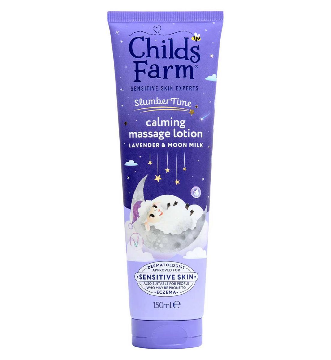 Childs Farm Slumbertime Calming Massage Lotion 150Ml Lavender & Moon Milk Gentle Moisturiser For Babies Kids