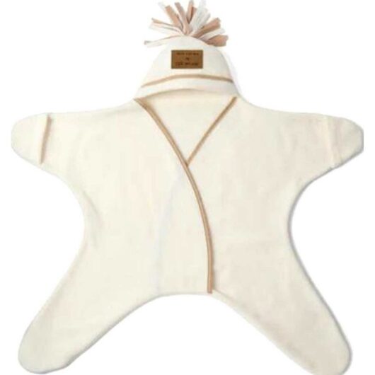 Clair De Lune Star Fleece Baby Wrap Blanket - 6-12 Months (Cream)