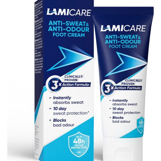Lamisil Lamicare Anti-Sweat & Anti-Odour Foot Cream 75Ml | Stops Sweat And Odour Fast 48-Hour Control