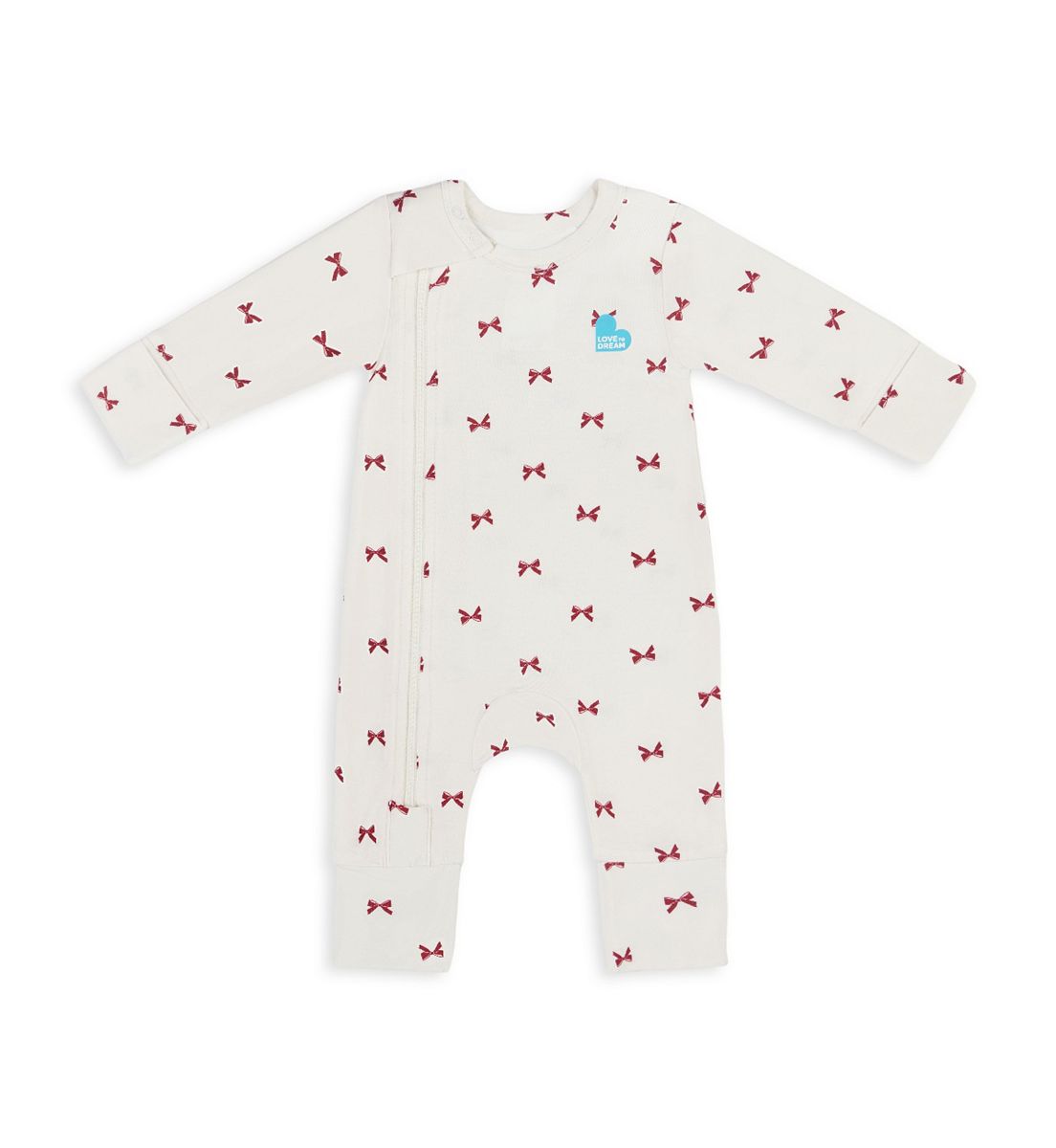 Love to Dream Romper Bamboo Bows Cream 6-12M