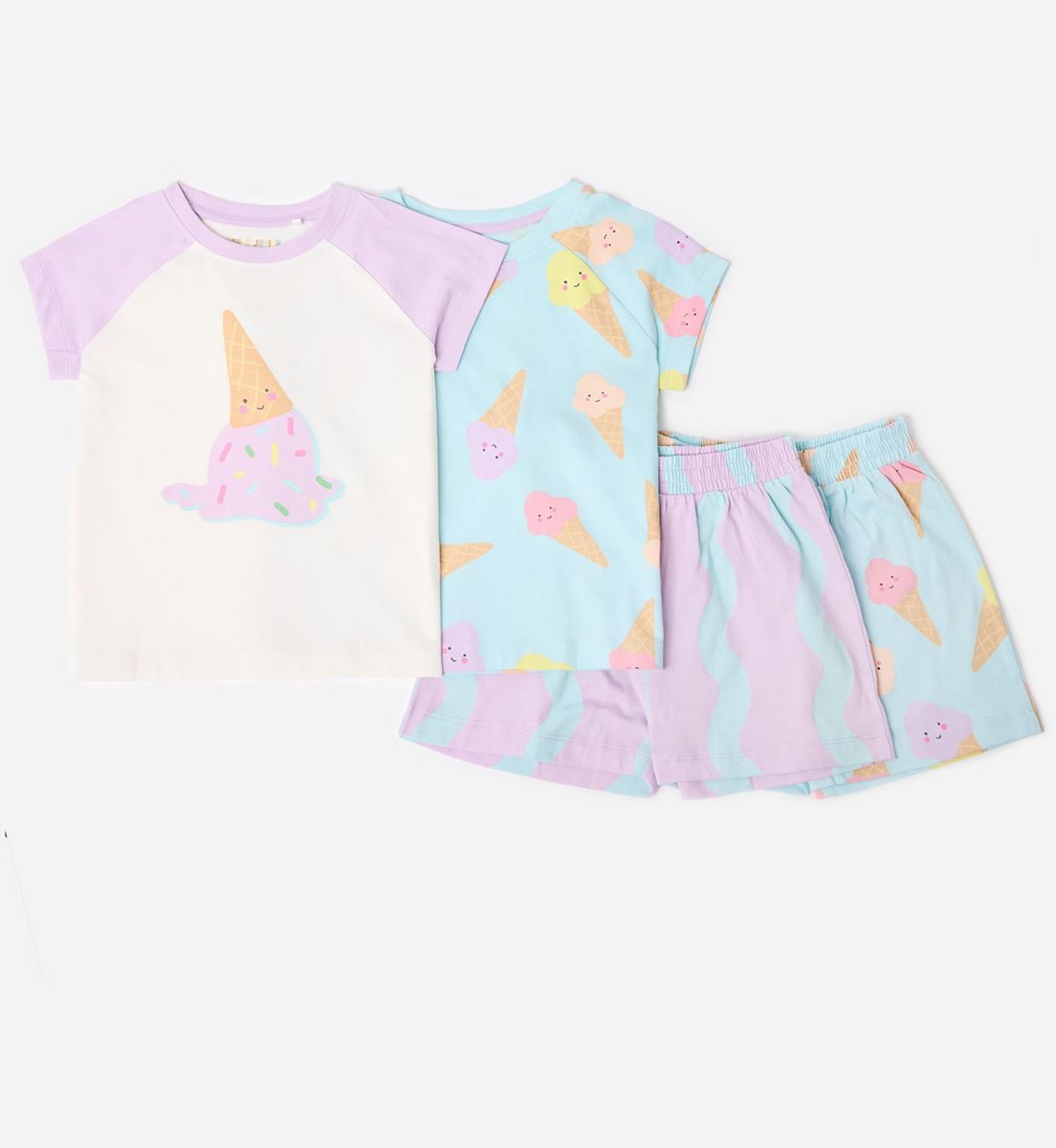 Maybe Junior 2 Pack Icecream Shortie Pyjama Set 5-6 Years, 5 - 6 Years