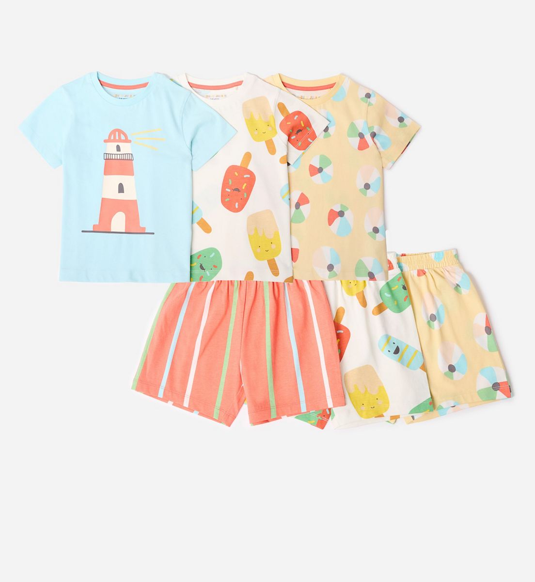 Maybe Junior 3 Pack Shortie Pyjama Set 3-4 Years, - 4 Years