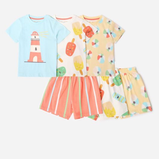 Maybe Junior 3 Pack Shortie Pyjama Set 4-5 Years, 4 - 5 Years