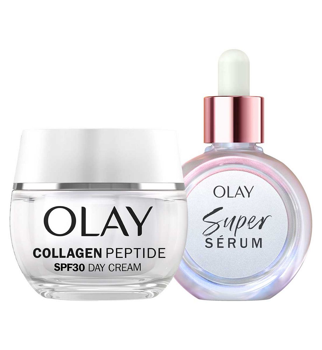 Olay Super Serum 30Ml & Collagen Peptide Spf30 Day Cream 50Ml Bundle
