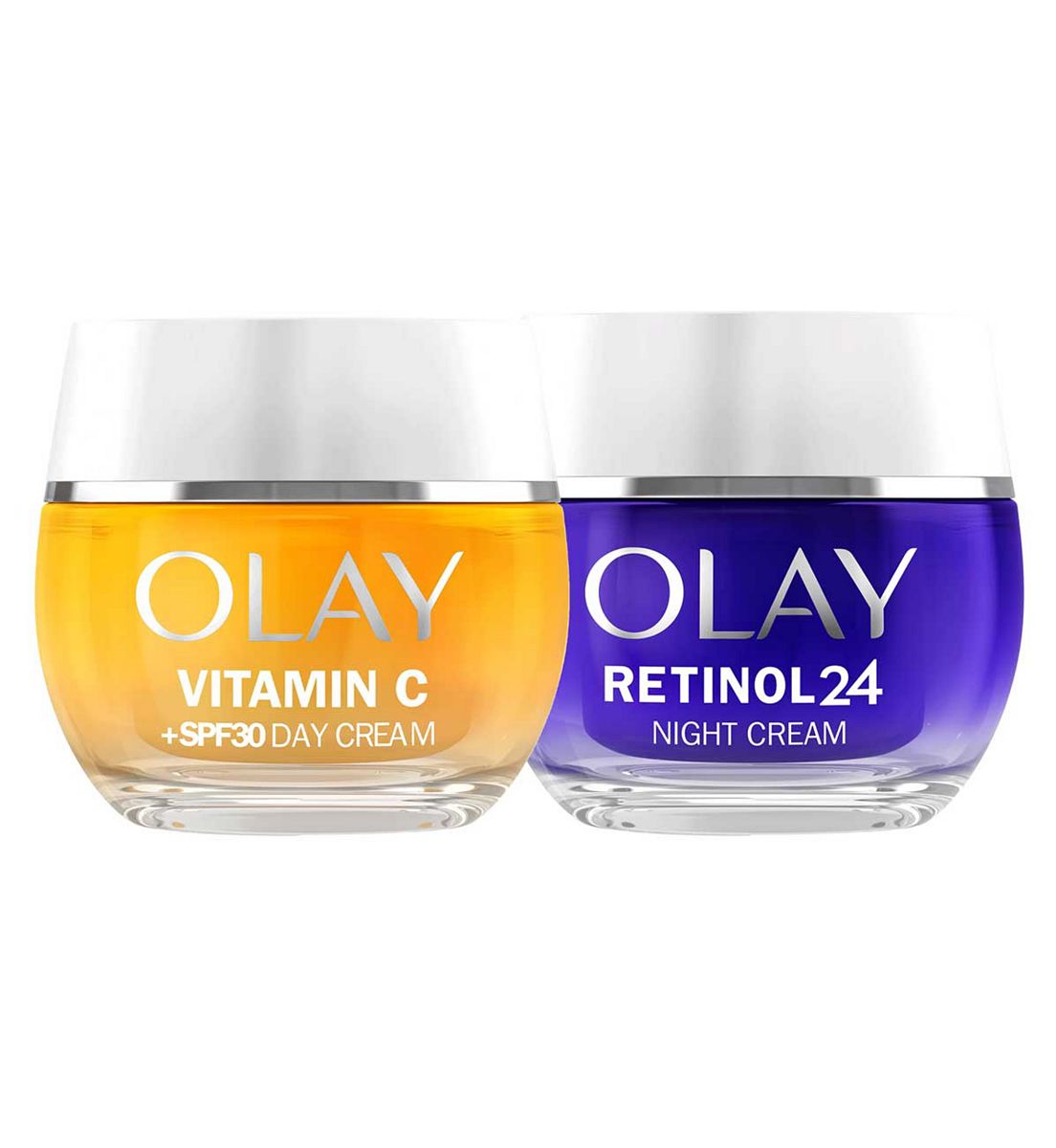 Olay Vitamin C Spf30 Day Cream 50Ml & Retinol 24 Night Bundle