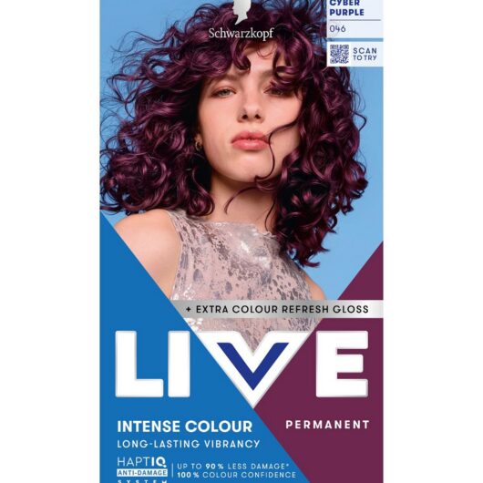 Schwarzkopf Live Intense Colour 046 Cyber Purple Permanent Hair Dye