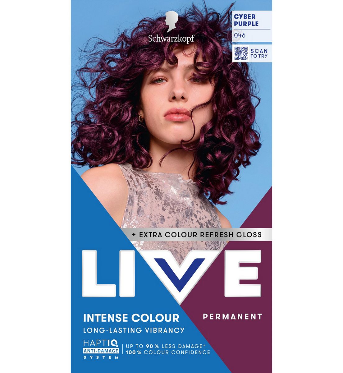 Schwarzkopf Live Intense Colour 046 Cyber Purple Permanent Hair Dye