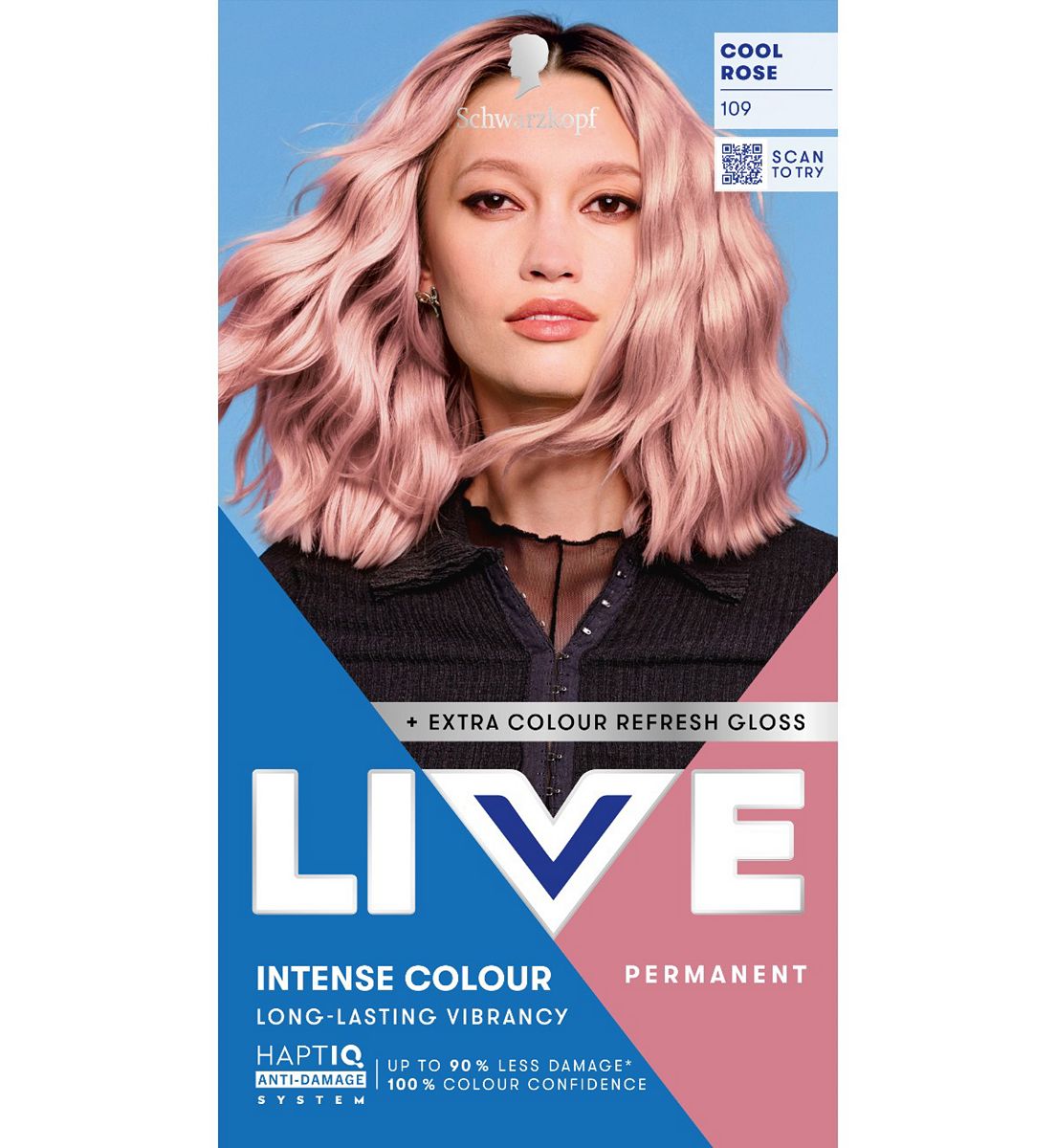 Schwarzkopf Live Intense Colour 109 Cool Rose Permanent Hair Dye