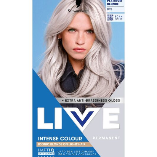 Schwarzkopf Live Intense Colour B15 Platinum Blonde Permanent Hair Dye