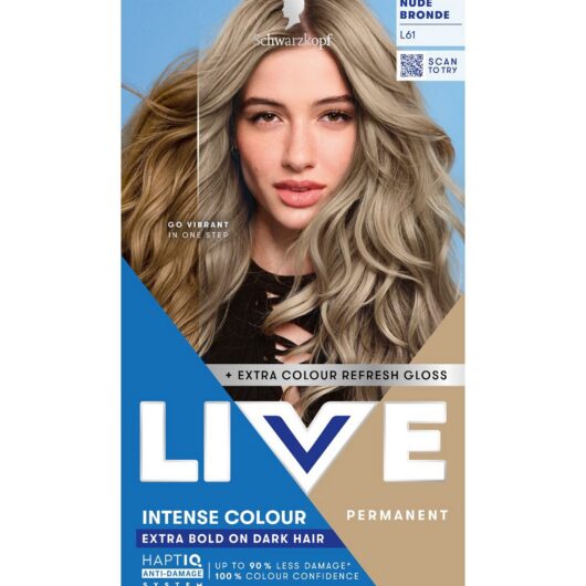 Schwarzkopf Live Intense Colour L61 Nude Bronde Permanent Hair Dye