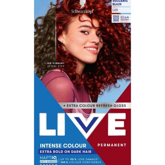 Schwarzkopf Live Intense Colour L68 Volcanic Blaze Permanent Hair Dye