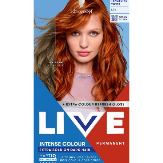 Schwarzkopf Live Intense Colour L74 Tangerine Twist Permanent Hair Dye