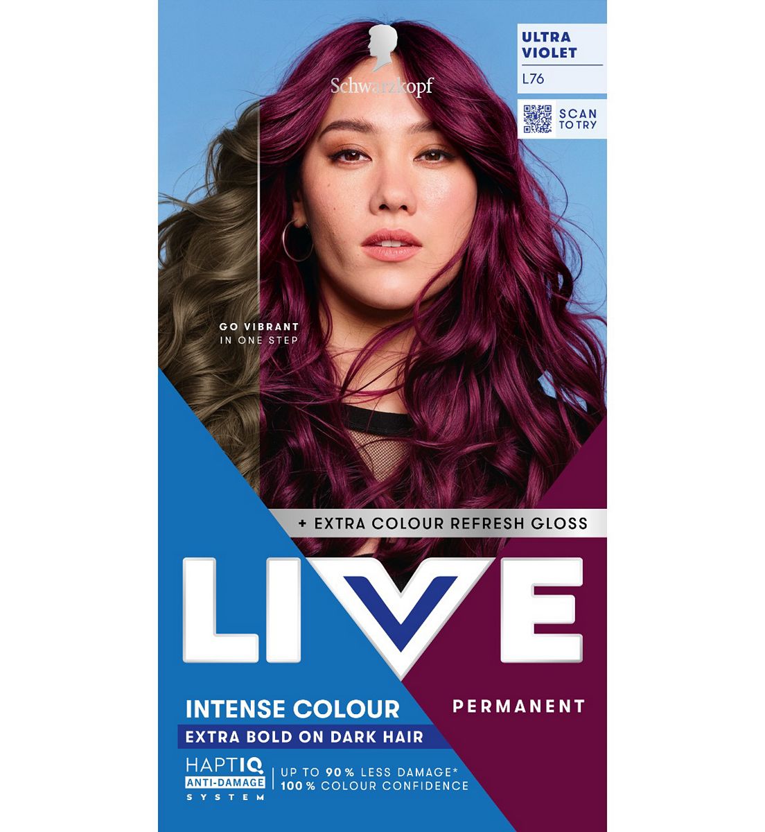 Schwarzkopf Live Intense Colour L76 Ultra Violet Permanent Hair Dye