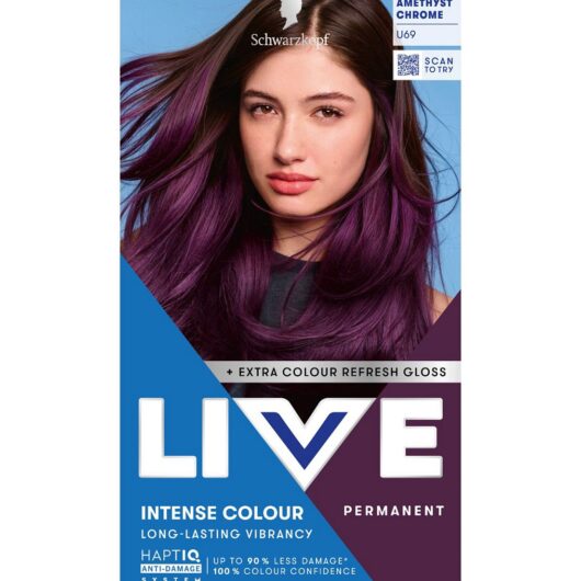 Schwarzkopf Live Intense Colour U69 Amethyst Chrome Permanent Hair Dye