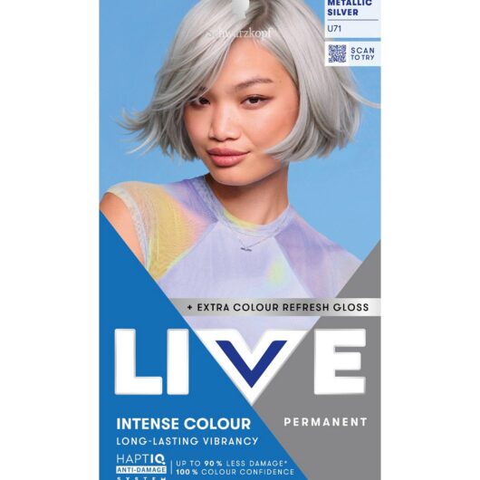 Schwarzkopf Live Intense Colour U71 Metallic Silver Permanent Hair Dye