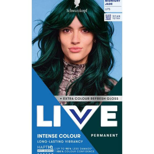 Schwarzkopf Live Intense Colour U75 Midnight Jade Permanent Hair Dye