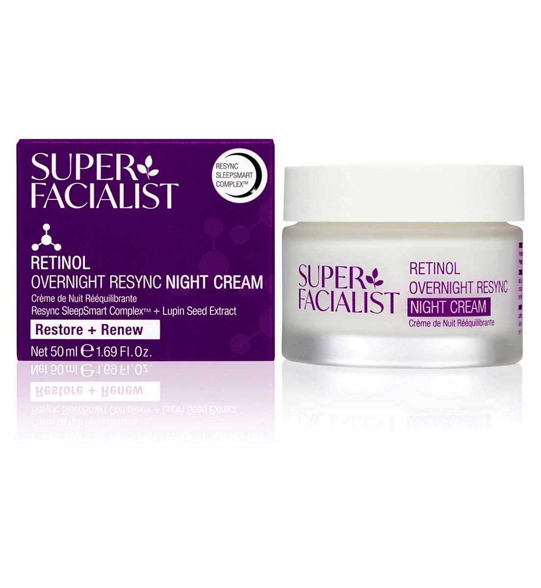 Super Facialist Retinol Sleepsmart Overnight Resync Night Cream